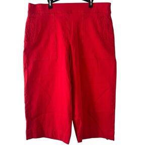 SPanx Womens Red Stretchy Style Long Shorts sz 1X